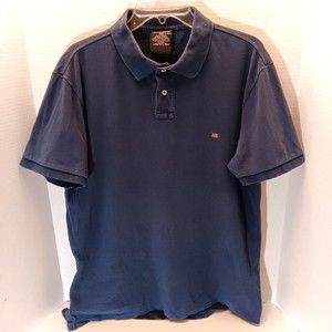 Ralph Lauren Shirt Mens XL Blue Golf Embroidered Flag Logo Polo Jeans Co Vintage